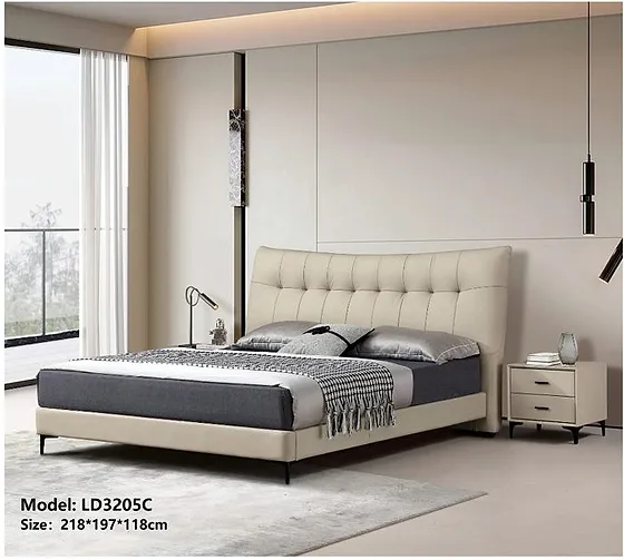 Giường bọc mềm 1m8 + Táp đầu giường LD3205C