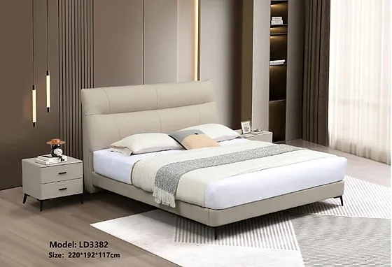 Giường bọc mềm 1m8 + Táp đầu giường LD3382