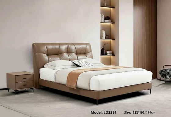 Giường bọc mềm 1m8 + Táp đầu giường LD3391