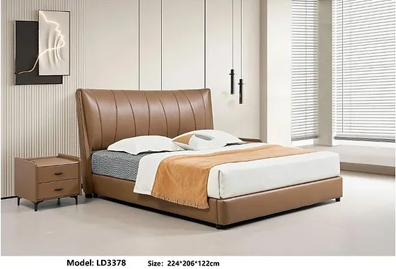 Giường bọc mềm 1m8 + Táp đầu giường LD3378