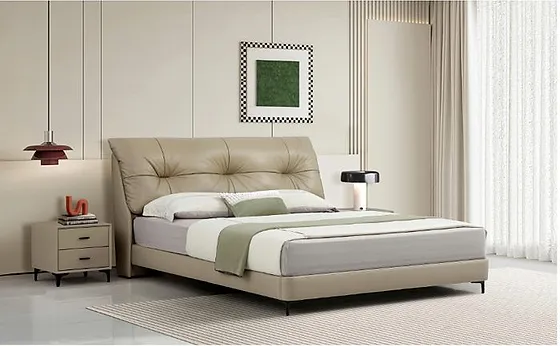 Giường bọc mềm 1m8 + Táp đầu giường LD3380