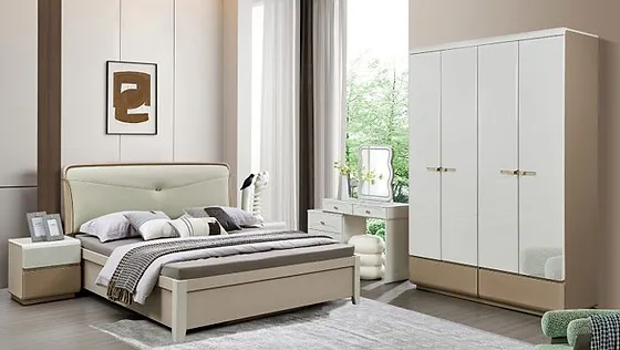 Giường ngủ + Tủ 4 cánh + Bàn phấn 2503