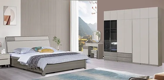 Giường ngủ + Tủ 7 cánh + Bàn phấn 988