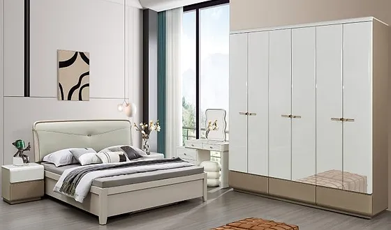 Giường ngủ + Tủ 6 cánh + Bàn phấn 2503