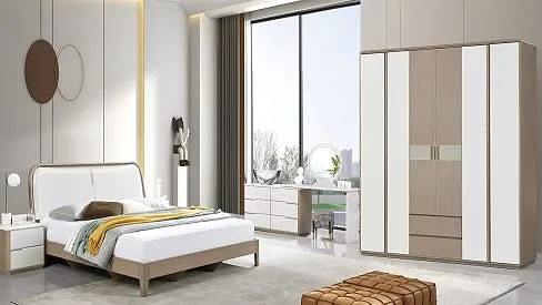 Giường ngủ 1m8 + Tủ 6 cánh + Bàn phấn K86