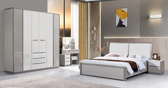 Giường ngủ + Tủ 6 cánh + Bàn phấn 1888