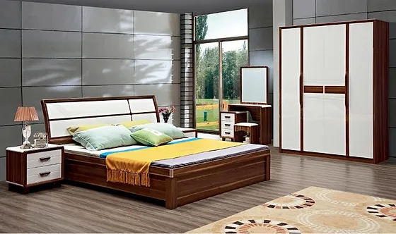 Tủ áo 4 cánh + Giường ngủ 1m6 + Bàn phấn 1954#yg